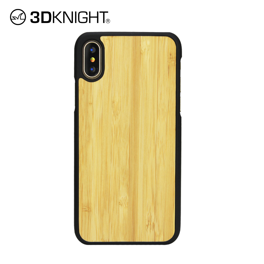 100% bamboo wood phone case  with no cover the edges for the IphoneX by the QiShi