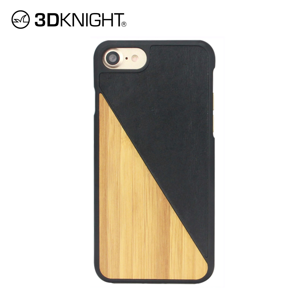 Retro style black plastic card and bamboo wood phone case for iphone 6 7 8 X Xs