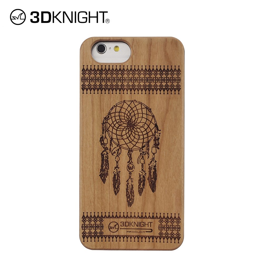 3DKnight customized logo 100% cherry wood phone case for iphone 6 7 8 X Xs