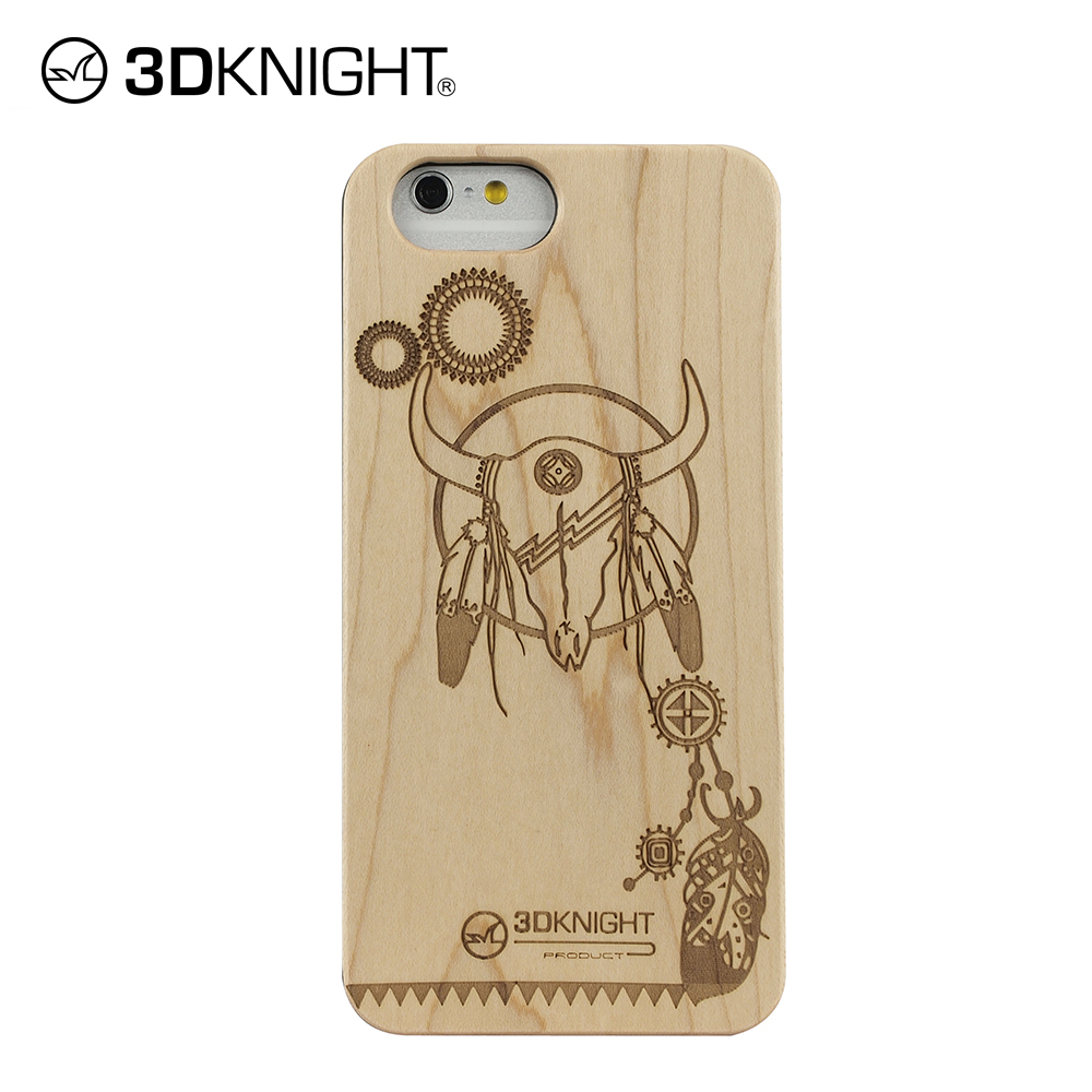 3DKnight beautiful carved 100% maple wood phone case for iphone 6 7 8 X Xs