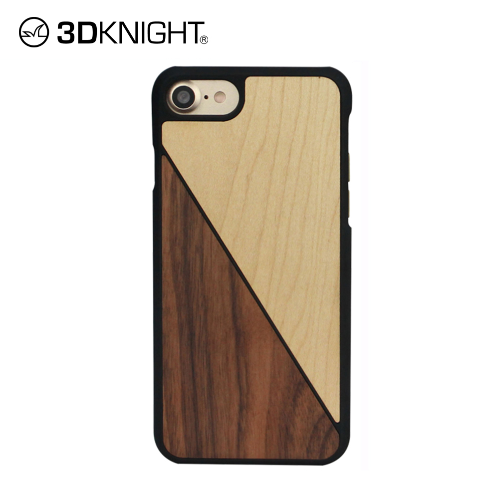 100% combined maple wood and walnut wood phone wood case for iphone 6 7 8 X Xs