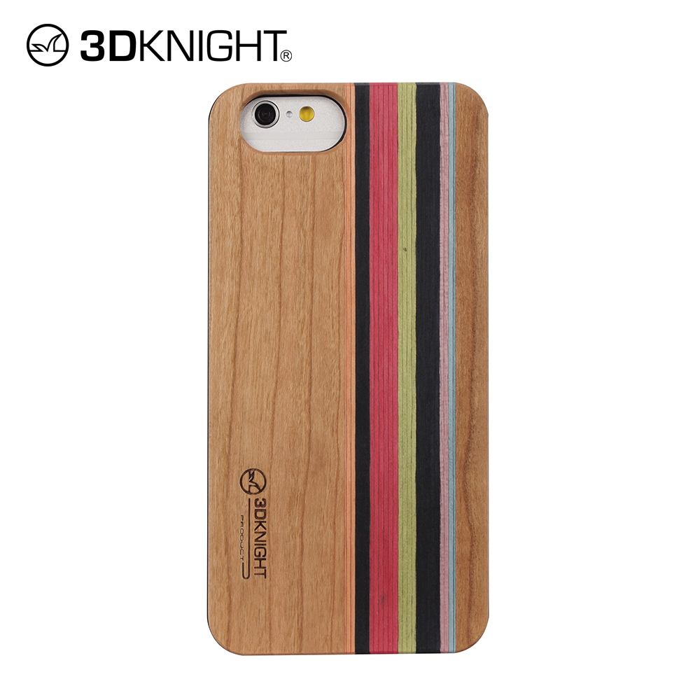 3DKnight piecing kinds of color cherry wood phone case for iphone 6 7 8 X Xs