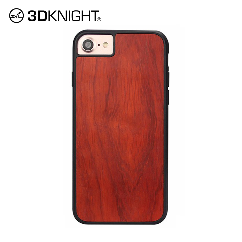 red rosewood TPU edge rectangle hole wood phone case for iphone 6 7 8 X Xs