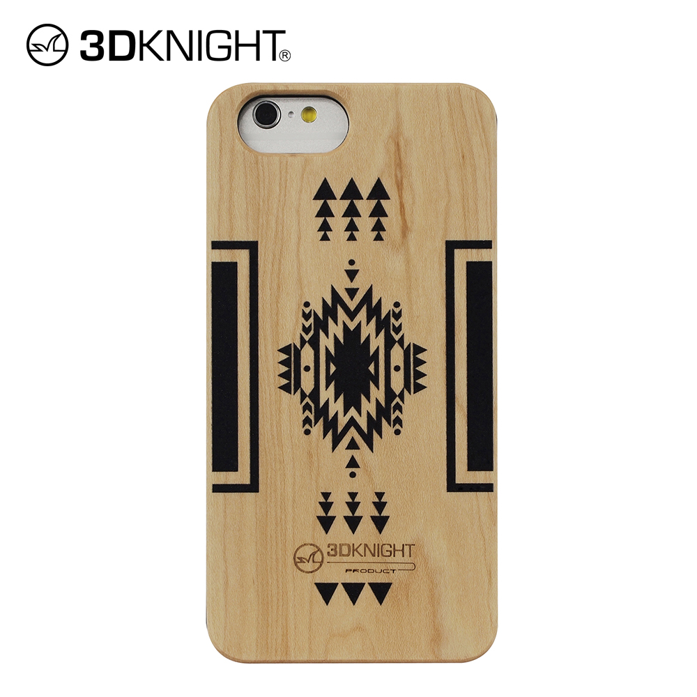 silk screen maple wood ellipse hole wood cover edge wood phone case for iphone 6 7 8 Xs