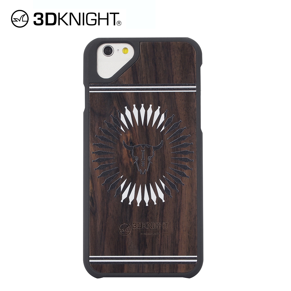 unique silk screen walnut wood PC edge wood phone case for the iphone 6 7 8 X Xs