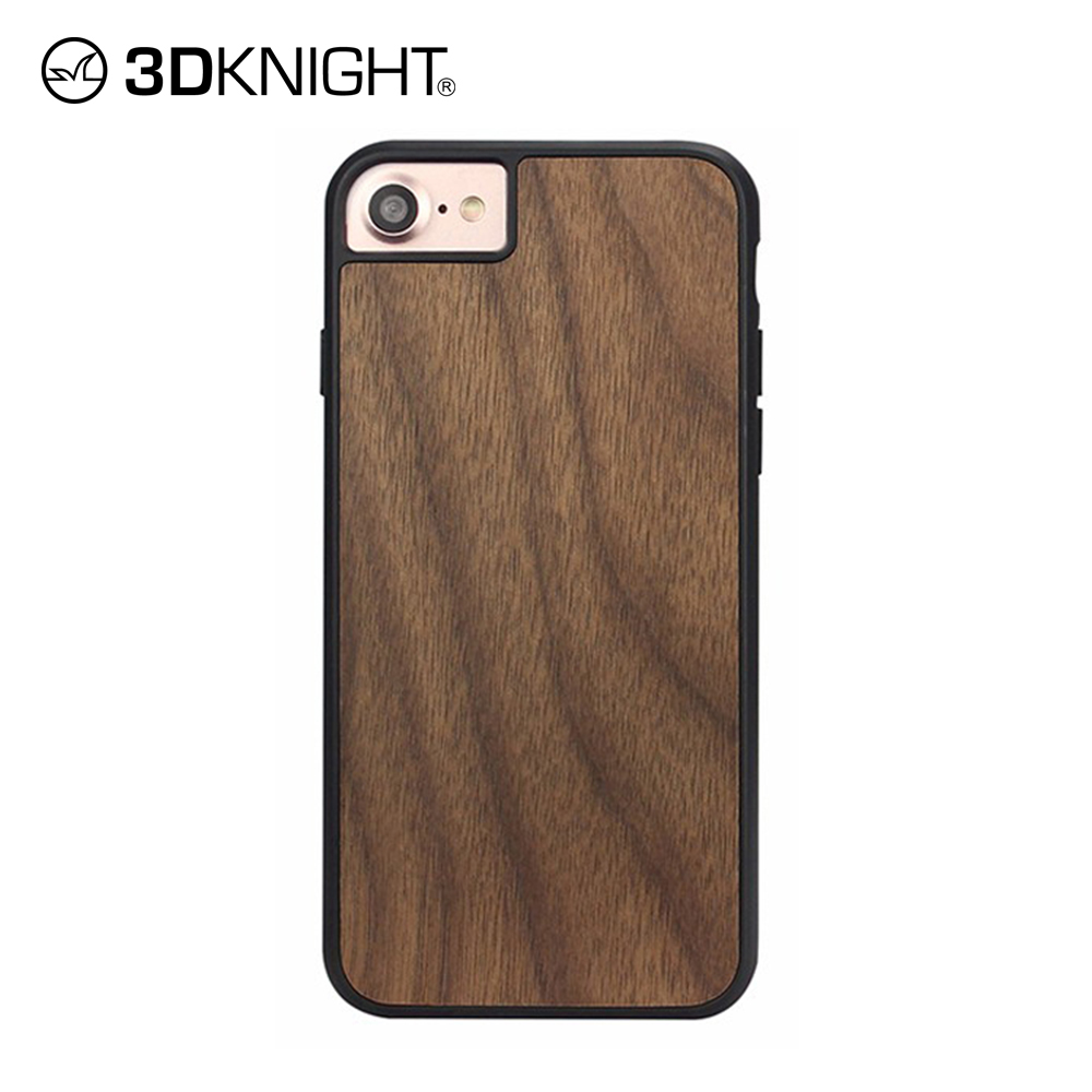 walnut wood TPU edge rectangle hole wood phone case for iphone 6 7 8 X Xs