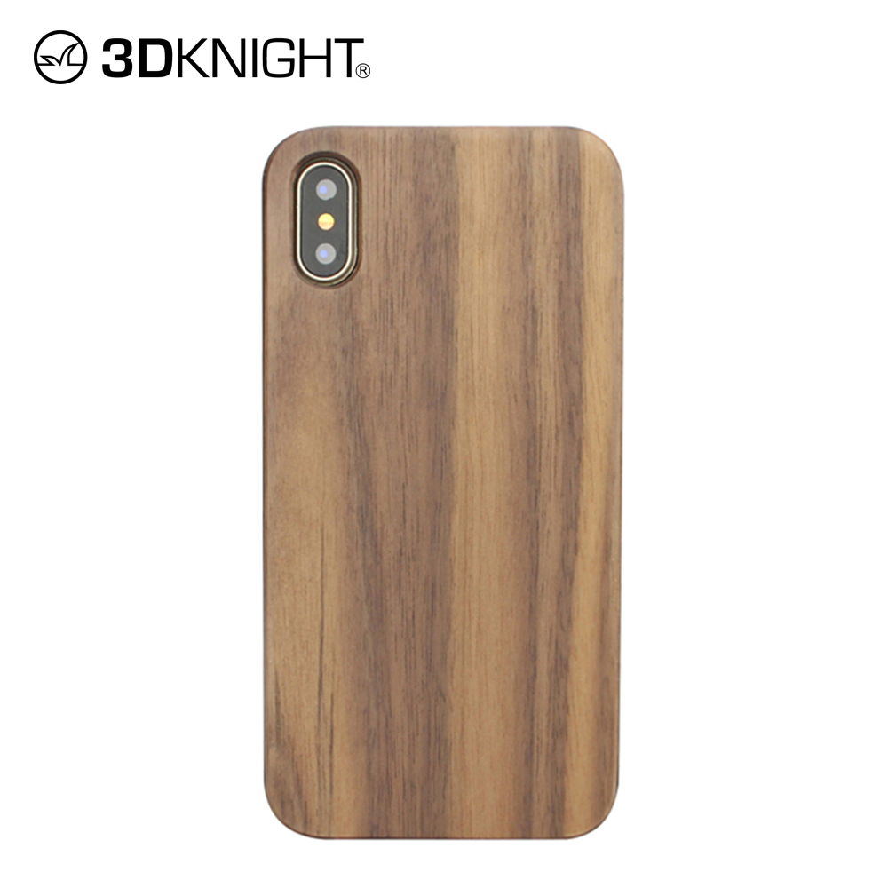 3D Knight walnut wood with wood cover edge phone case for iphone 6 7 8 X Xs
