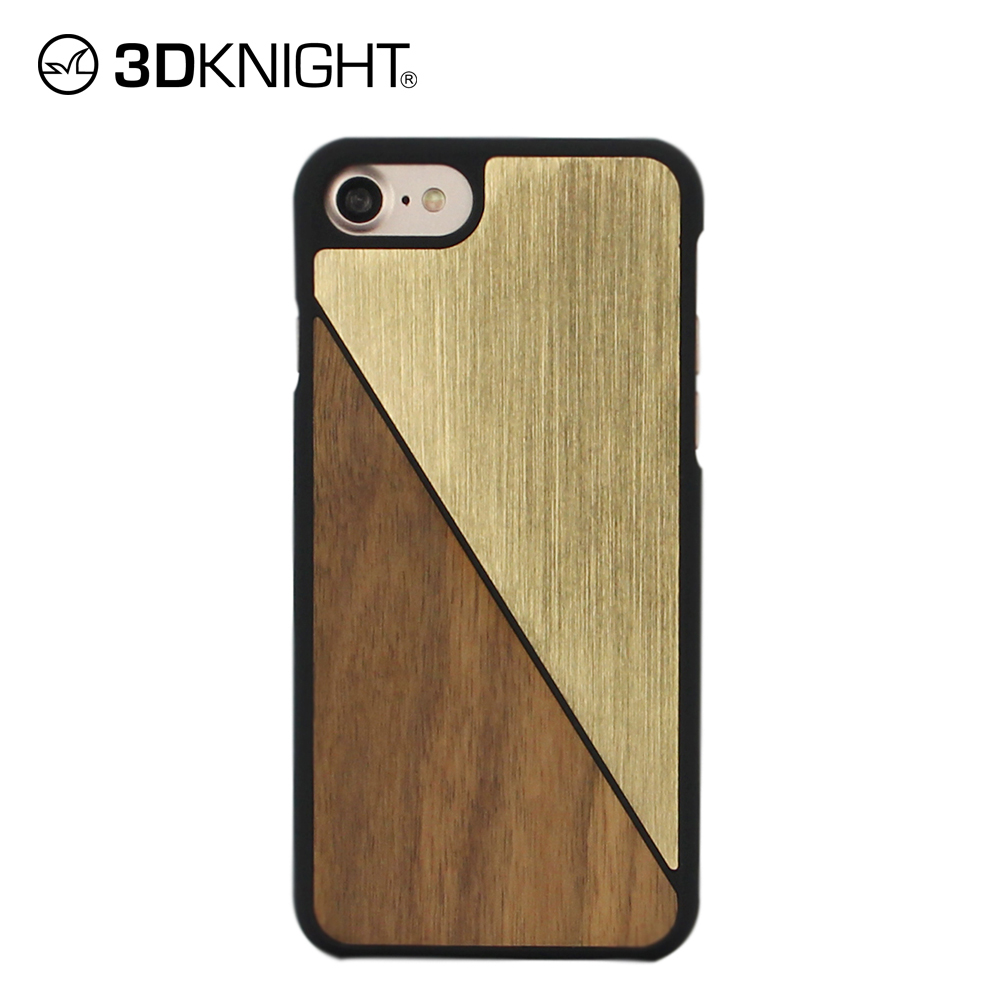 yellow aluminum alloy card and walnut wood phone case for the iphone 6 7 8 X Xs